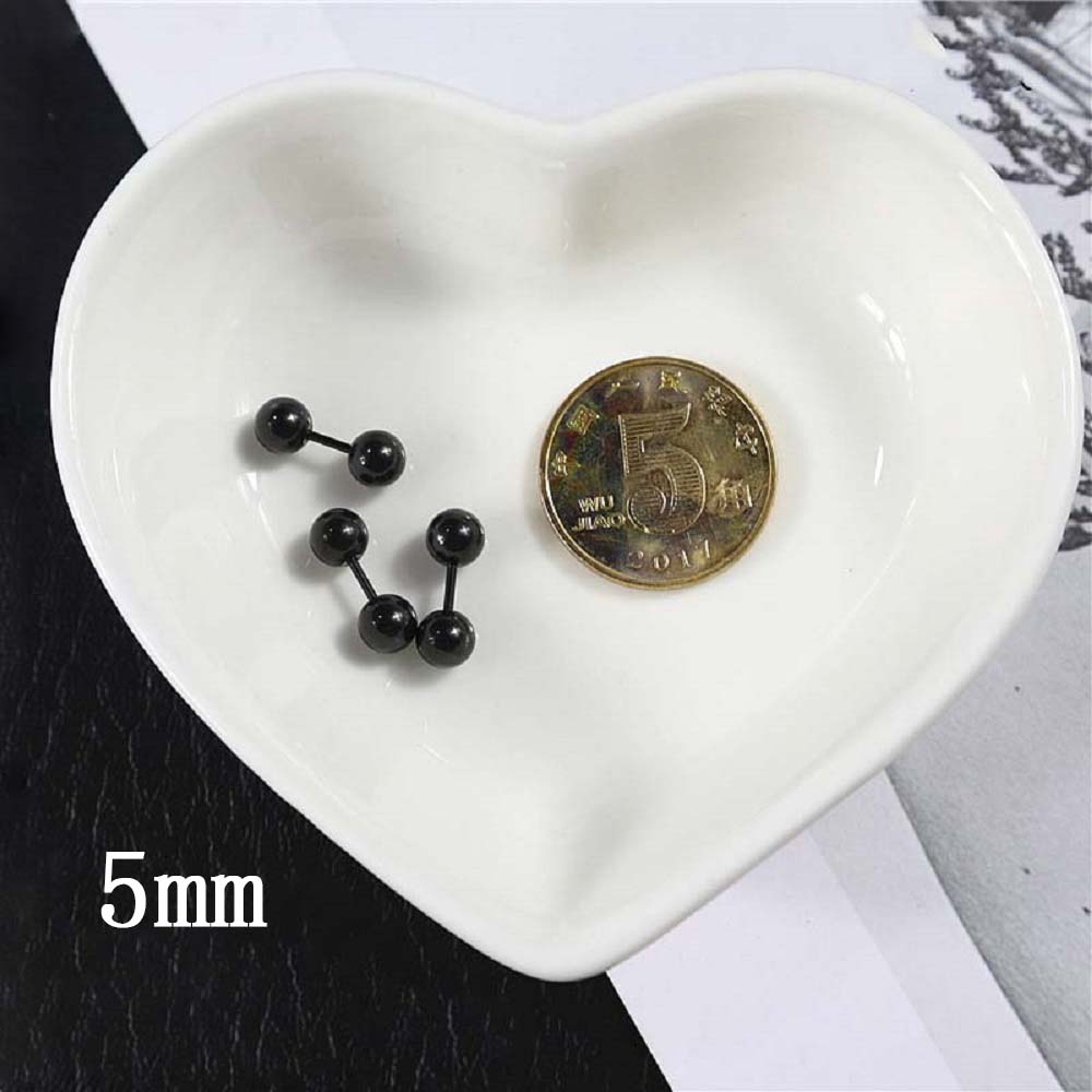 Hoa tai mạ kiểu quả tạ nhỏ phong cách thời trang đơn giản