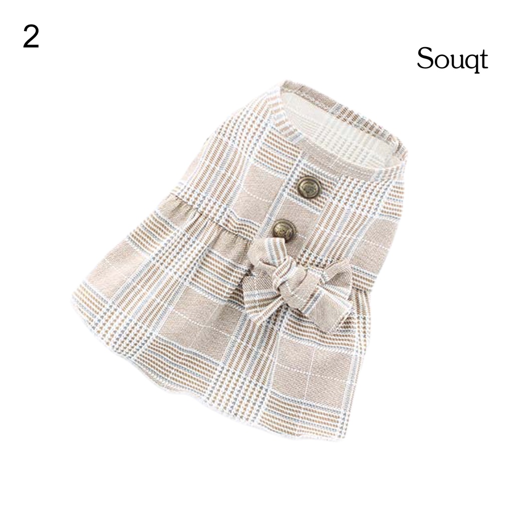 Đầm Kẻ Sọc Caro Dễ Thương Cho Thú Cưng