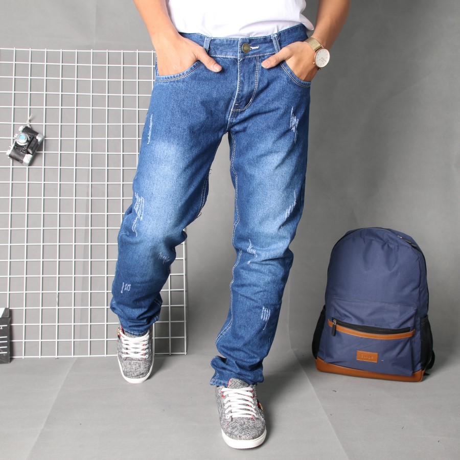 Quần jean nam xanh xám TS148 vải đẹp, chất lượng tốt Tronshop