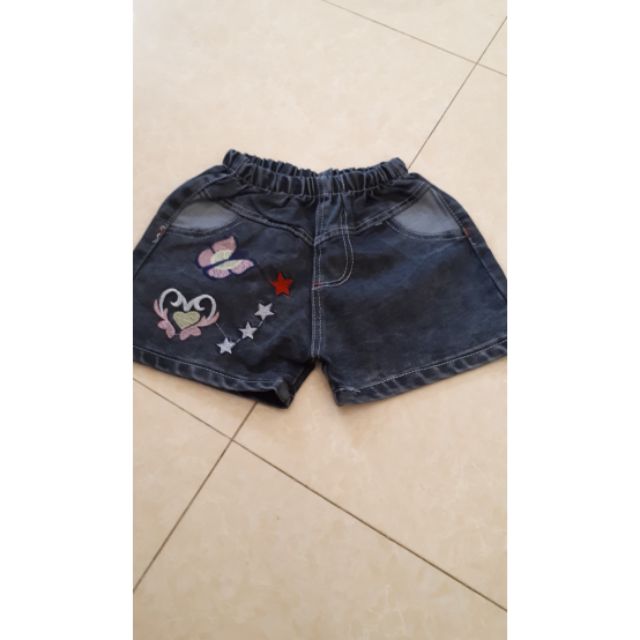 Quần short jean bé gái cá tính size 18-25kg