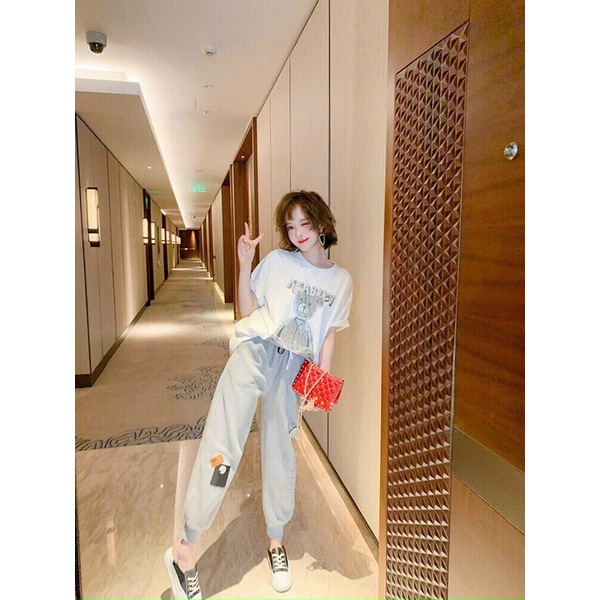 Set bộ thun nhập đính đá thể thao