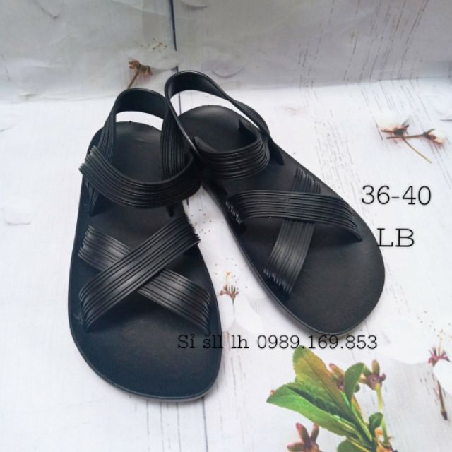 Sandal Hè Đi Mưa Cao Su Siêu Dẻo Quai Chéo Chữ X