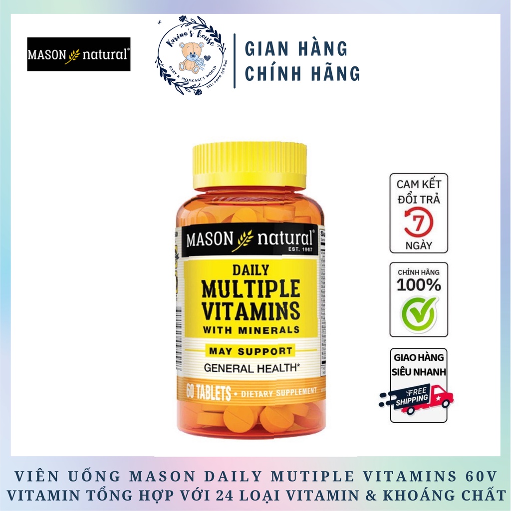 Mason Daily Multiple Viatmins tổng hợp hộp 60v