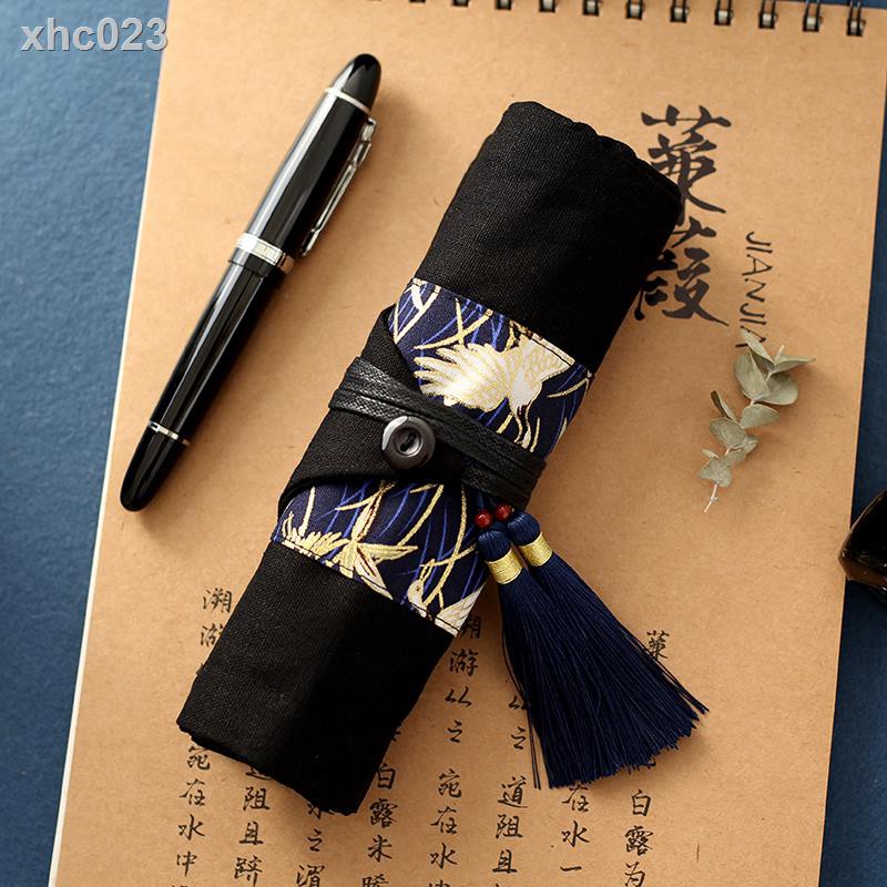 ✢✔Túi Đựng Bút Dạng Cuộn Bằng Vải Phong Cách Hàn Quốc Cổ Điển Dành Cho Nữ