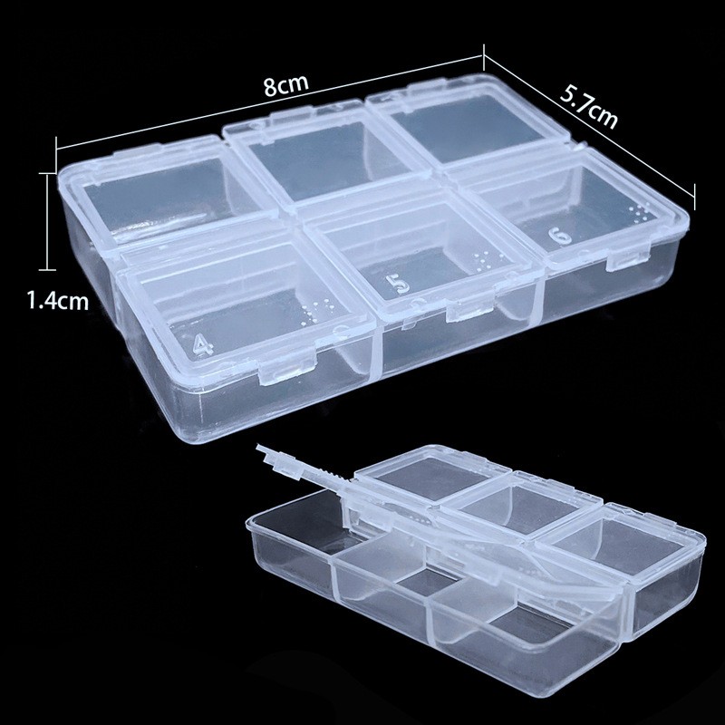 Hộp nhựa trong suốt nhiều ngăn đựng trang sức tiện lợi