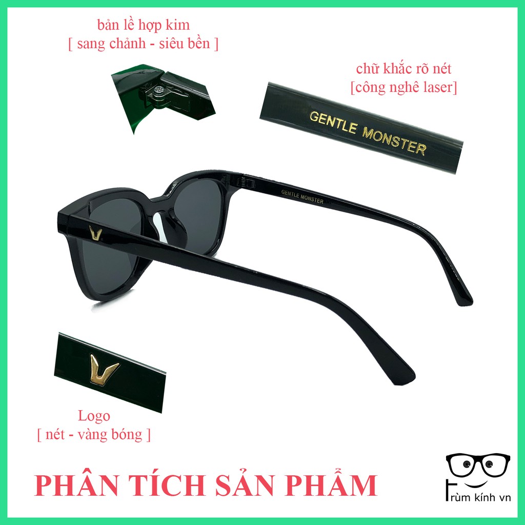 Kính GM Southside Màu Đen [ Gọng Kính Chữ V Hàn Quốc ] | BigBuy360 - bigbuy360.vn