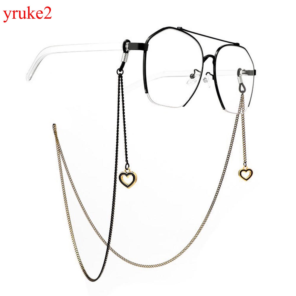 Dây giữ mắt kính hình trái tim/ chữ thập bằng kim loại thời trang