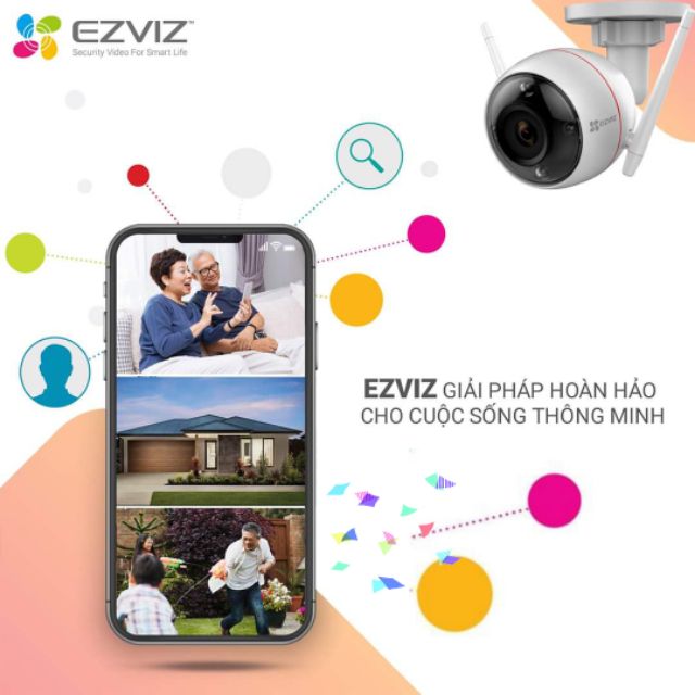 Trọn bộ KIT CAMERA WIFI EZVIZ [gồm: 1 đầu ghi hình 4 kênh và 4 camera C3WN 2.0MP](Hàng hãng)