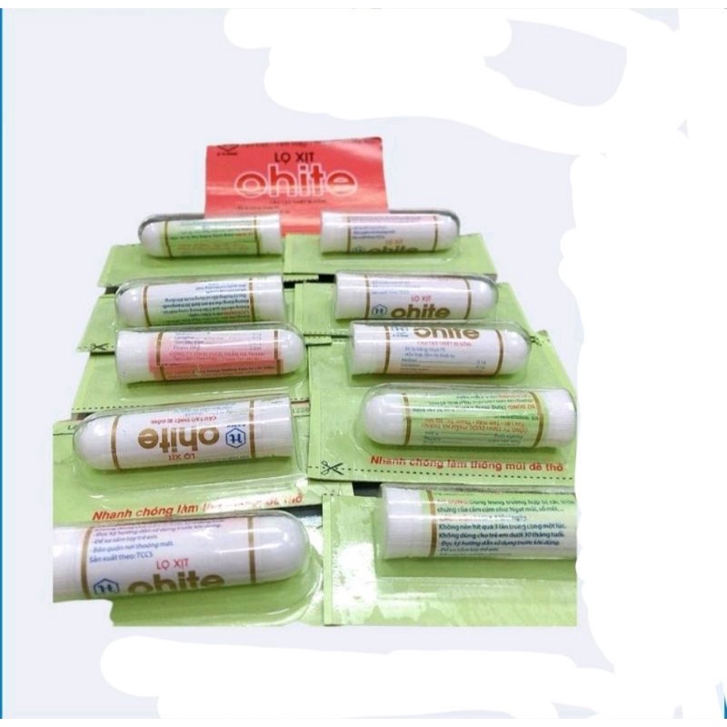 Ống hít mũi Ohite ⚡ Tặng quà ⚡ Vỉ 5 ống Giúp thông mũi và dễ thở