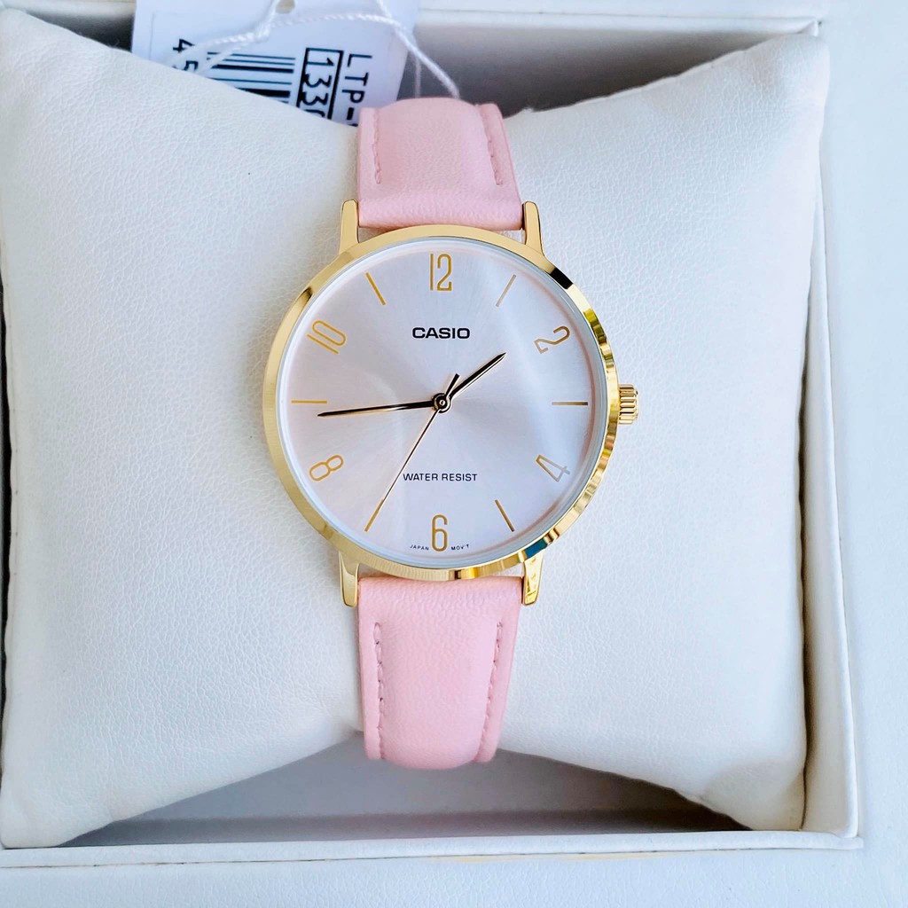 ĐỒNG HỒ NỮ DÂY DA CASIO LTP VT01GL-4B CAROT WATCH