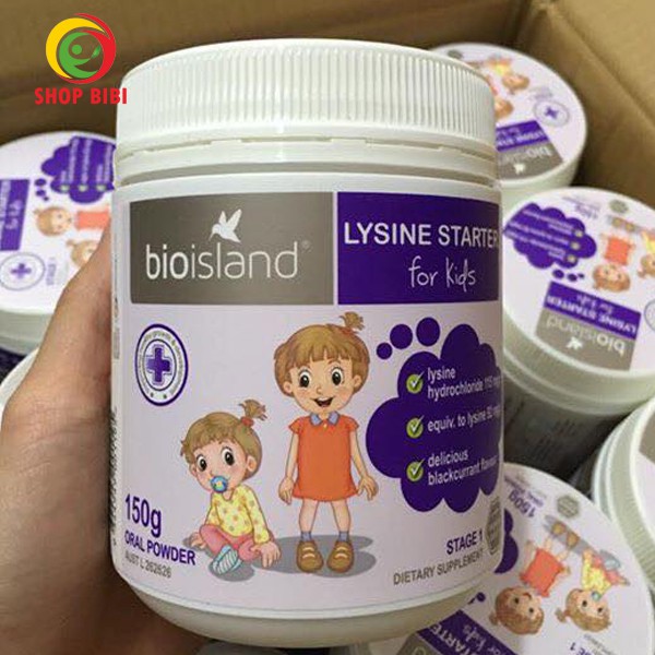 Bio Island Lysine Starter 150g - Lysine bột tăng chiều cao cho trẻ