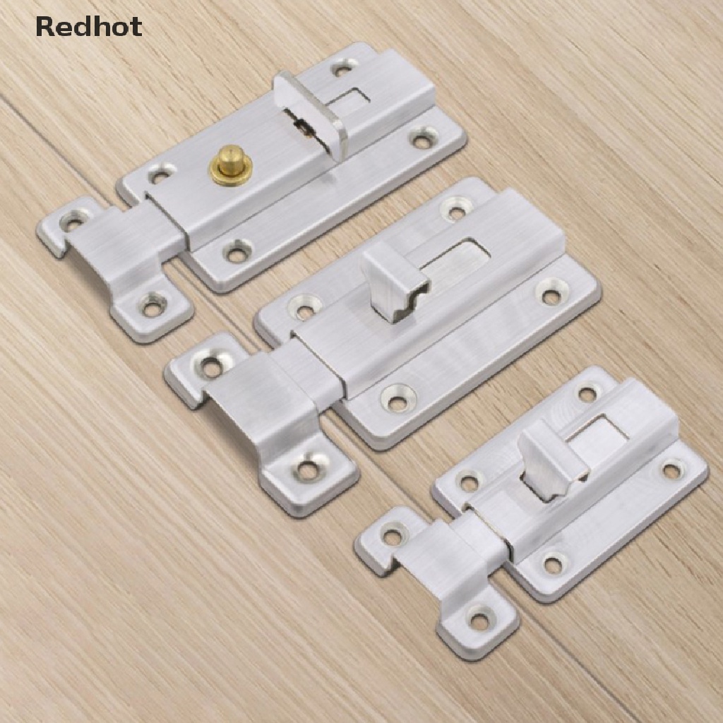 &lt; Redhot &gt; Chốt Khóa Cửa Trượt Bằng Thép Không Gỉ Dày Dặn Dễ Lắp Đặt