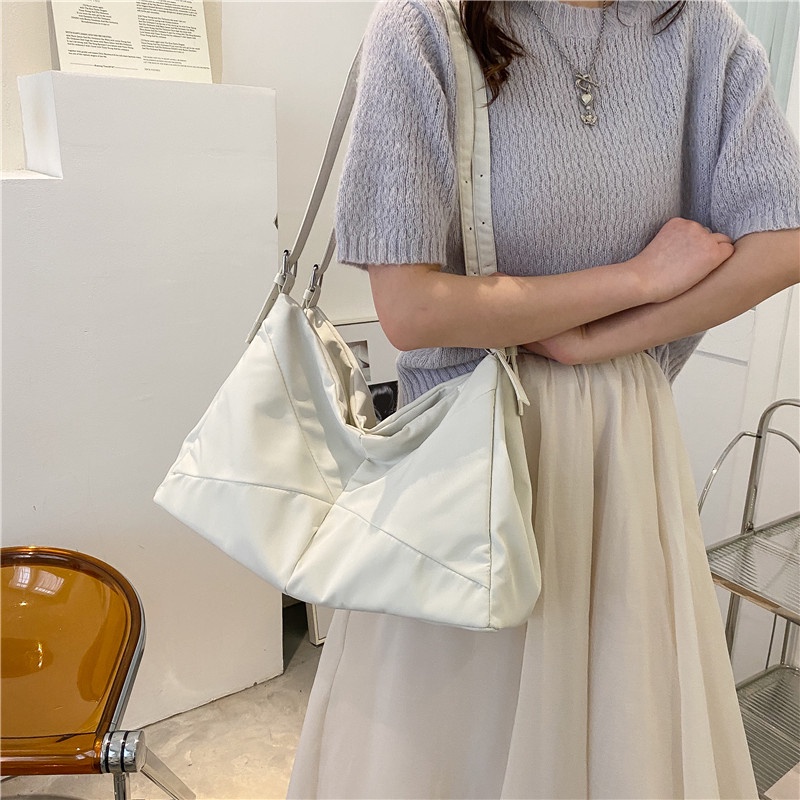 Túi IELGY đeo vai vải canvas cỡ lớn thời trang cho nữ