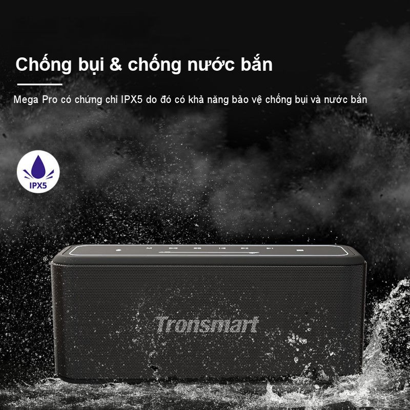 Loa Bluetooth 5.0 Tronsmart Element Mega Pro 60W Hỗ trợ ghép đôi 2 loa - Hàng chính hãng - Bảo hành 12 tháng 1 đổi 1