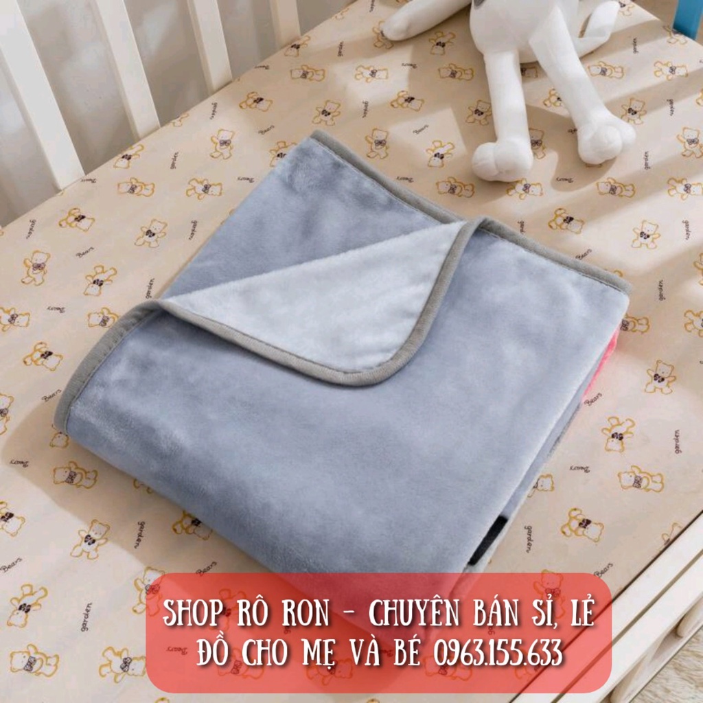 Chăn lông tuyết 4 mùa hàng đẹp 1m1 * 1m4 - Chăn băng nhung siêu mềm mịn cho bé - Shop Rô Ron