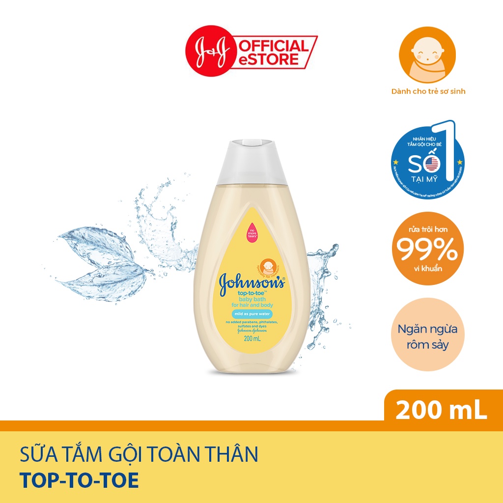 [HÀNG TẶNG KHÔNG BÁN] Sữa tắm gội toàn thân Johnson's baby Top To Toe 200ml - 210084176