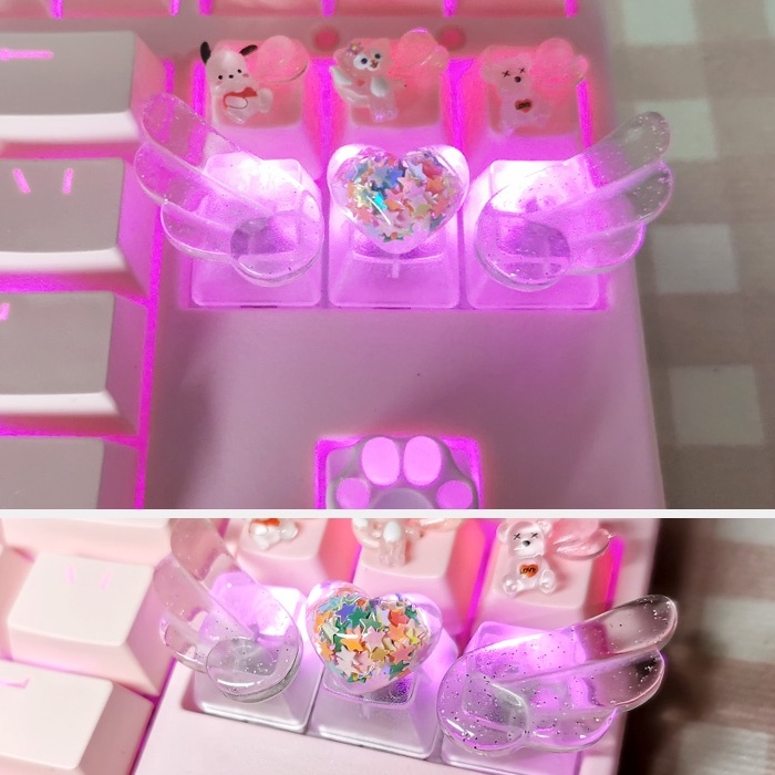 Keycap Tổng Hợp Mới Đôi Cánh Siêu Đẹp OEM R4 / Shift / Backspace / Space/ Enter
