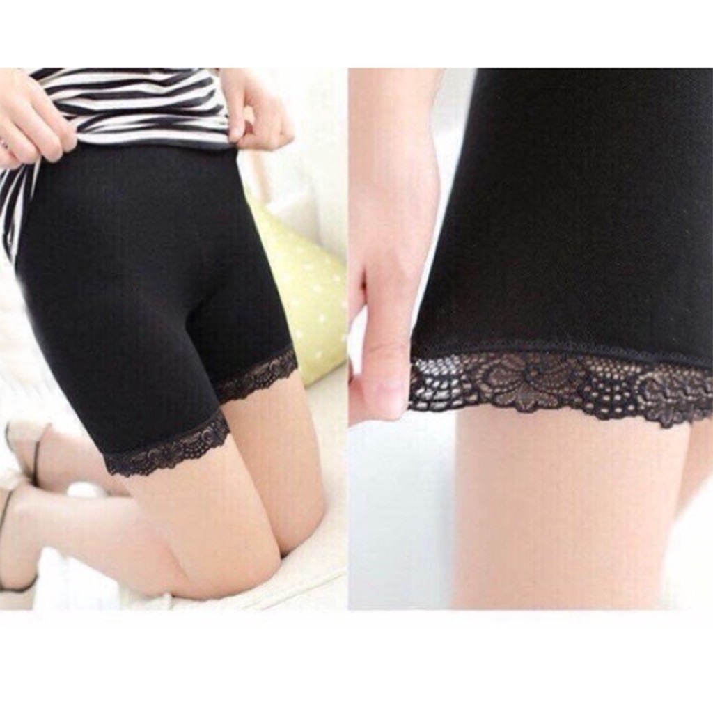 [Ảnh thật] Quần mặc trong váy siêu co dãn, không lộ viền chỉ may, chất thun mặc siêu thoải mái dễ chịu