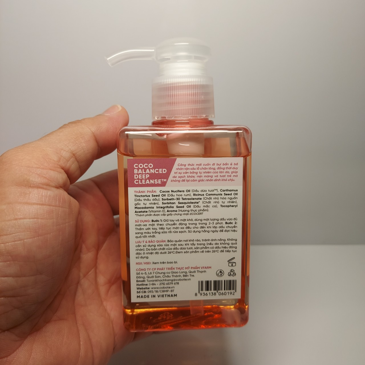 Dầu tẩy trang &amp; làm sạch cân bằng Coboté 150ml