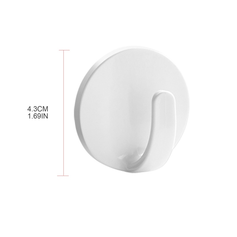 Bộ 2 Móc Treo Đồ Hình Tròn Có Nam Châm Hít Tủ Lạnh Bằng Nhựa Mạnh 43mm