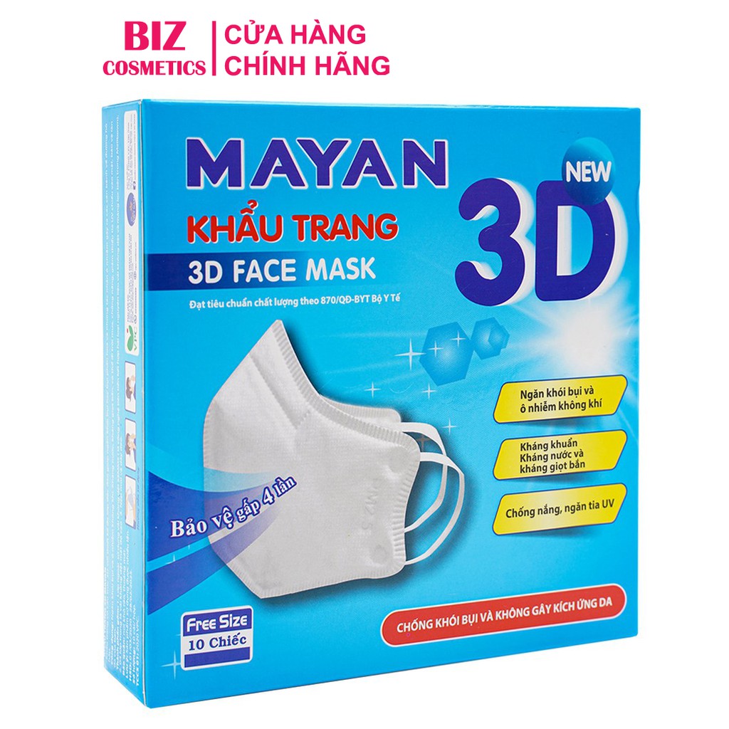 [Mã FAMAYFA2 giảm 10K đơn 50K] Khẩu trang Mayan 3D Mask (Sét 10 cái)