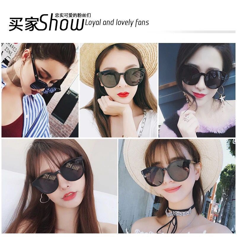 Kính mát thời trang nữ gọng to sang trọng phong cách thời trang Hàn Quốc