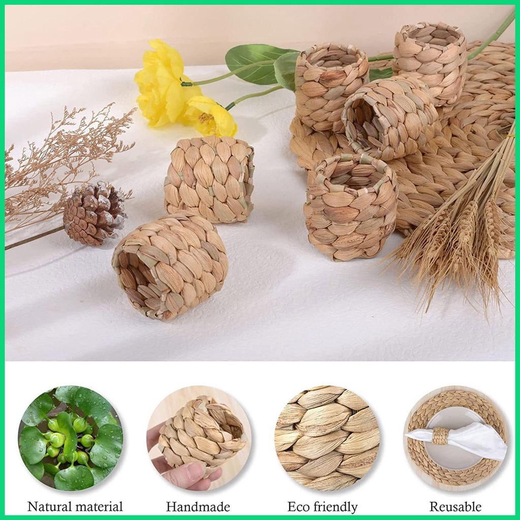 Vòng Nhẫn Bằng Đá Tự Nhiên Giữ Khăn Ăn Tiện Dụng