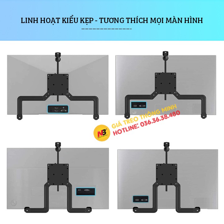 Bộ Kẹp Màn Hình Máy Tính A2 17 - 32 Inch - Bộ Kit Vesa Mount - Lắp Đặt Cùng Giá Treo Màn Hình