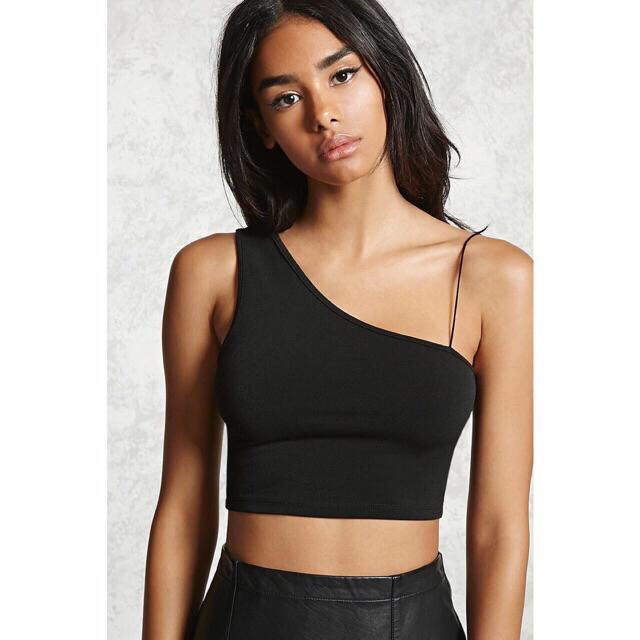 Áo croptop nữ đẹp lệch vai F21 xuất khẩu AMGOBET