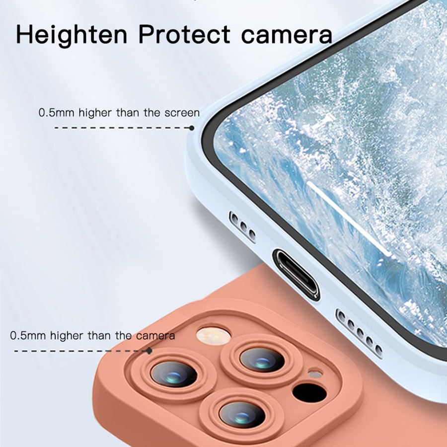 Ốp điện thoại cạnh vuông bảo vệ camera cho Samsung Galaxy A03 A12 A13 A23 A33 A52 A52s A53 A73 5G