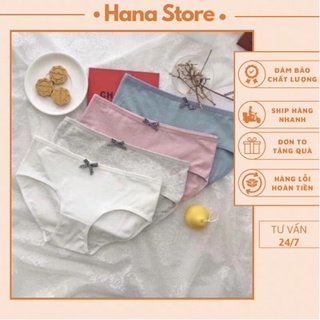 Set 10 Quần Lót Nữ Cotton Basic Cạp Nơ Kẻ Cảo LAYANA - kèm ảnh thật video - LAYANA STORE