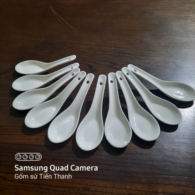 Thìa sứ trắng Bát Tràng