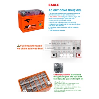 Ắc quy Eagle YTZ5S (GEL) 12V-5Ah - HÀNG NHẬP