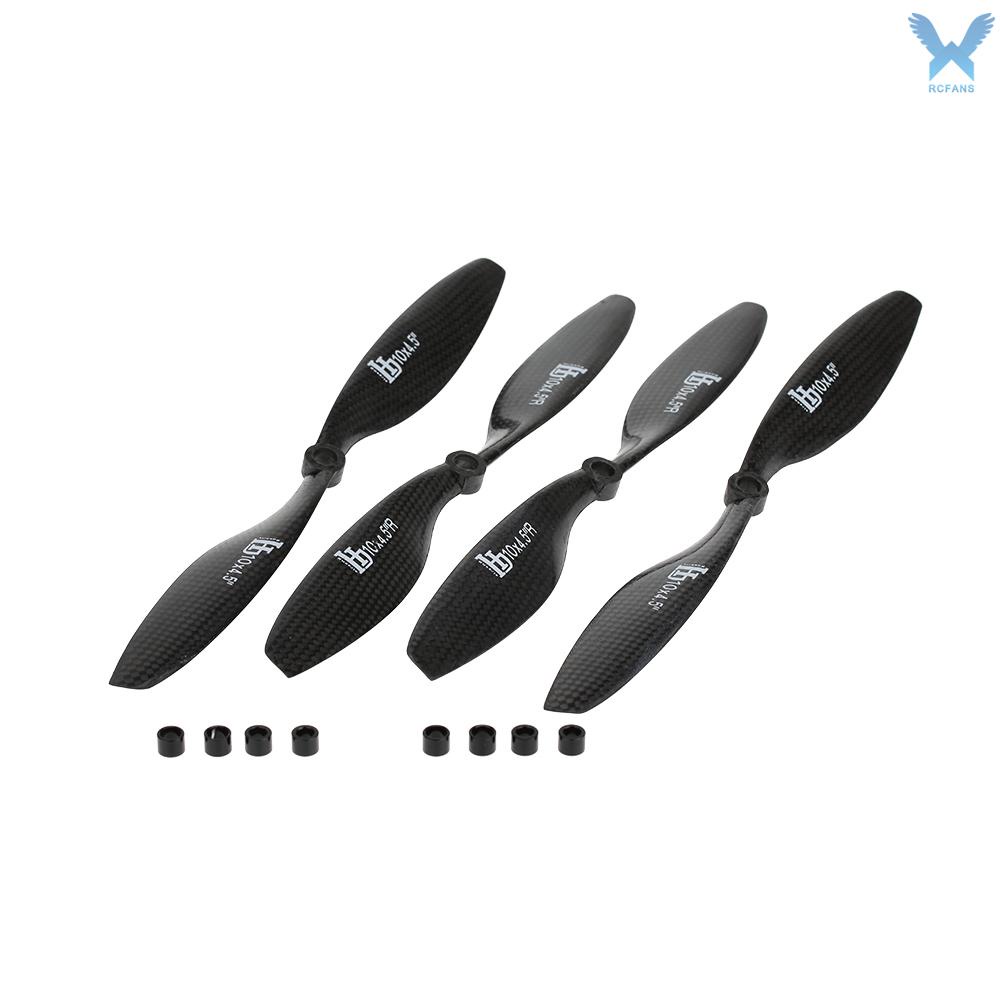 2 Pairs HJ Carbon Fiber 1045 10 * 4.5" CW CCW Propellers Prop for F450 F500 F550 RC QuadCopter MultiCopter RC Accessories[rc]