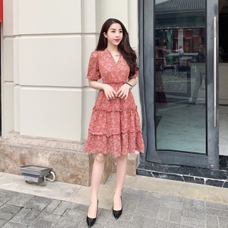 Váy lụa chun eo bồng bềnh, sang chảnh