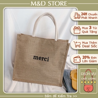 [M&D] Túi xách vải lanh Balo bên hông Túi xách thời trang Âu Mỹ 2021 Túi xách mới Xuân / Hè Túi xách du lịch đường ngắn