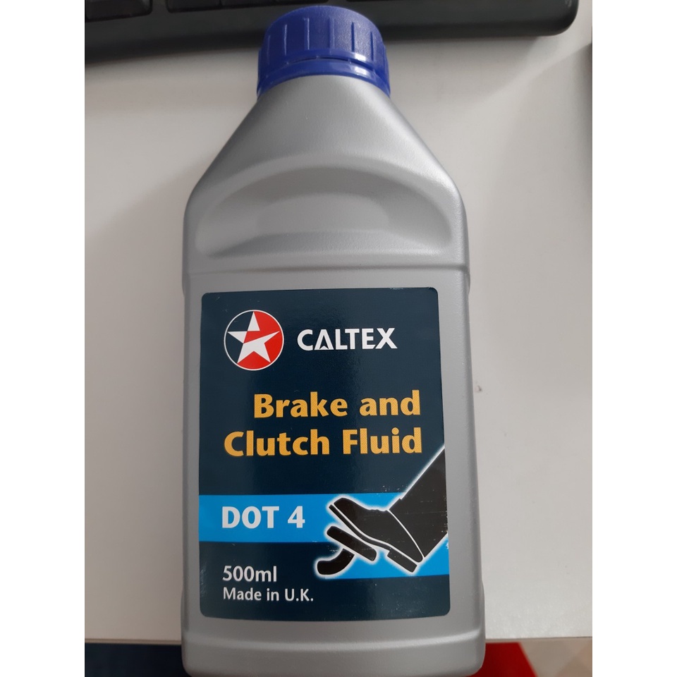 Dầu Thắng, Dầu Phanh Caltex Dot 4 - Caltex Brake and Clutch Fluid DOT 4 500ml - Made in UK