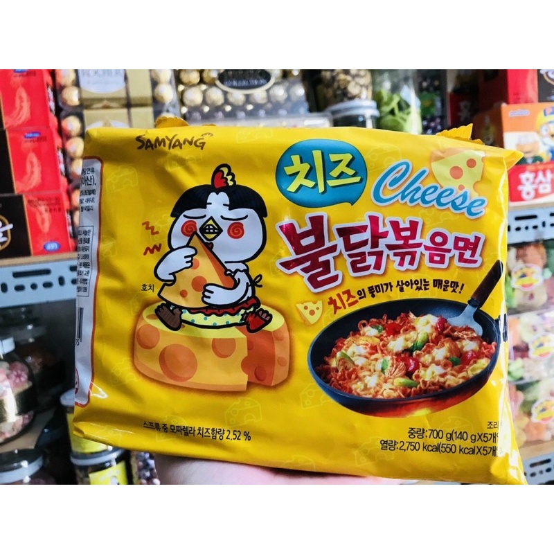 Mì gà cay phomai Samyang lốc 5 gói/ Mì Samyang vị phomai