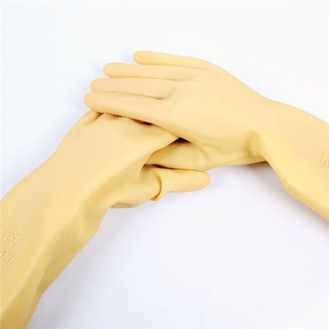 Găng tay cao su rửa bát Hợp Thành  hoặc Cầu Vồng loại dài dày đẹp