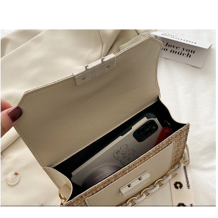 Túi đeo chéo nữ mini phối màu Fashion & Bag 90202 | BigBuy360 - bigbuy360.vn