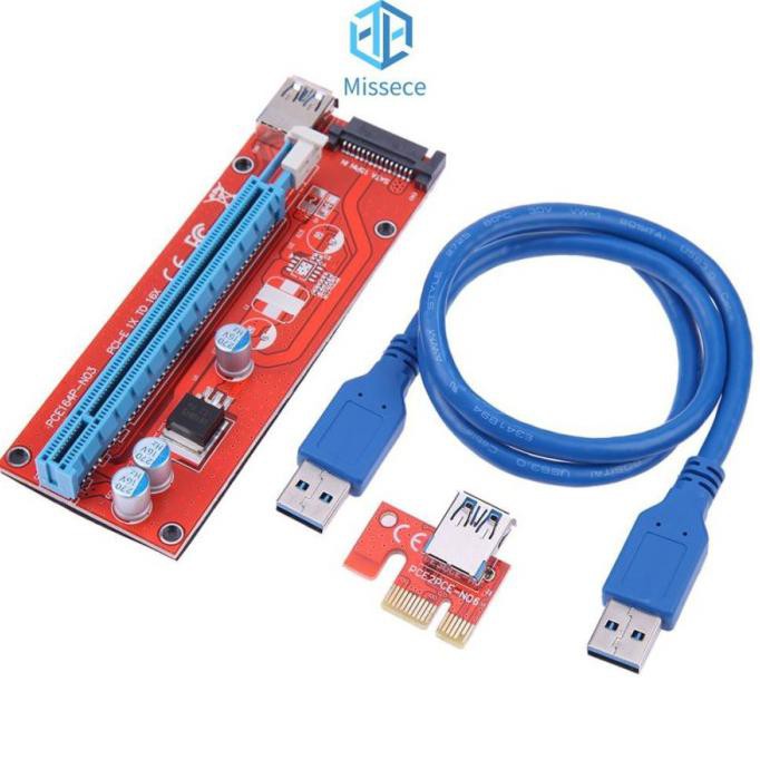 Card Chuyển Đổi Pci-E 1x Sang 16x Sata 4 Code 1144 Cổng Usb 3.0