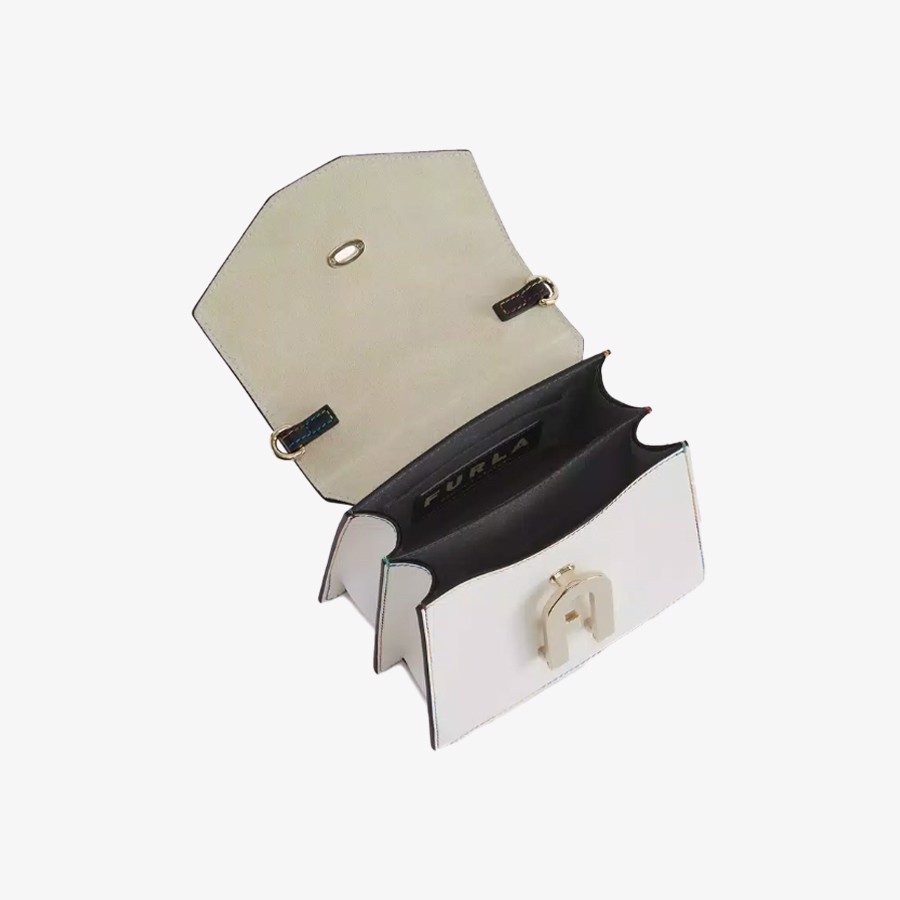 Túi Nữ FURLA Elettra Mini Top Handle Vitello Roma Manico Plexiglass