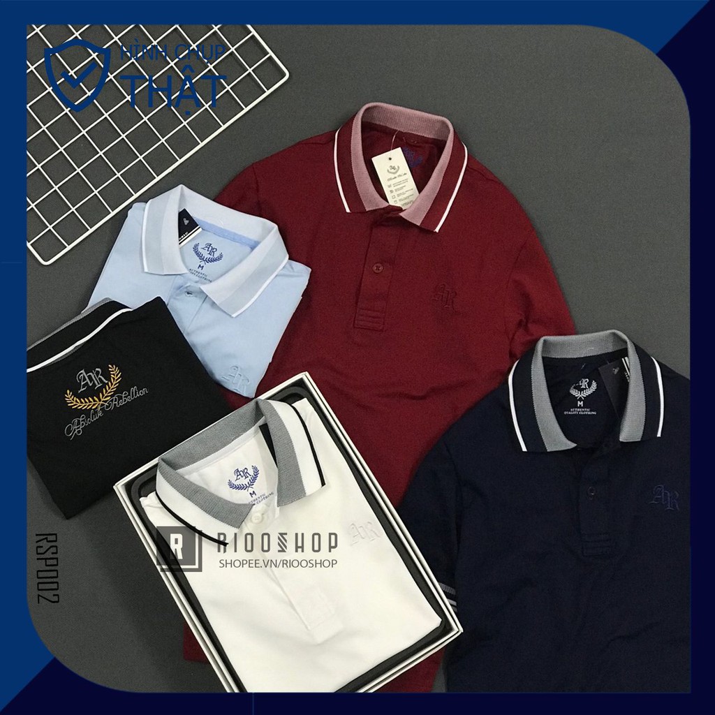 Áo thun polo, áo phông nam có cổ polo form rộng đẹp, hàng cao cấp xịn AR RSP002AV có size lớn big size xxl Riooshop | BigBuy360 - bigbuy360.vn