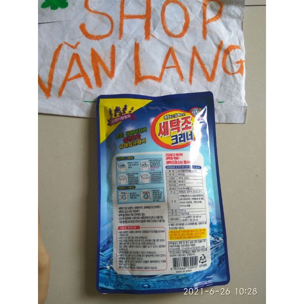 Bột tẩy lồng máy giặt ,bột vệ sinh máy giặt Hàn Quốc gói 450g