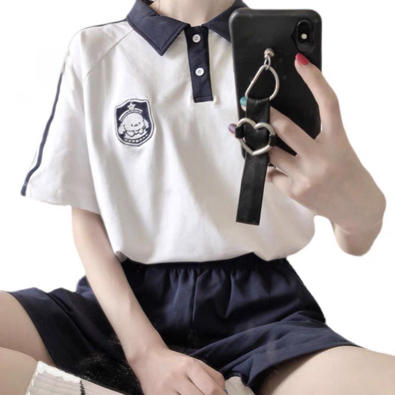 Sét Bộ Kẻ Viền Thêu Cún Đáng Yêu Minami Store Mã 1075Minami Store