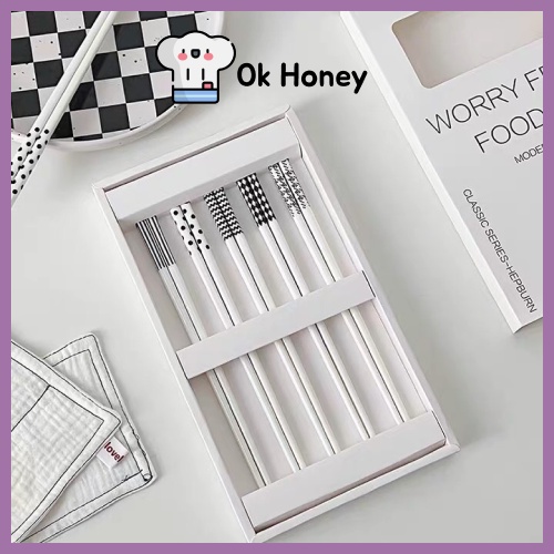 Đũa Gốm Sứ Ceramic Phong Cách Nhật Bản, Chịu Nhiệt, Chống Ẩm Mốc, Dễ Dàng Vệ Sinh Ok Honey