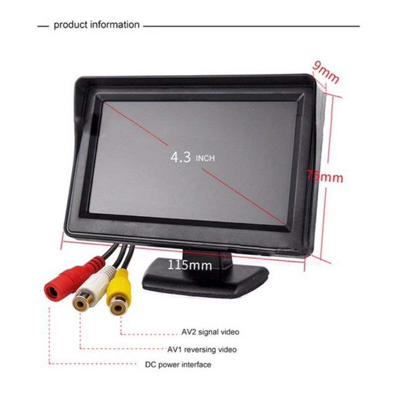 💢Màn hình hiển thị camera lùi camera cặp lề 4.3inch💢💯 chất lượng💢