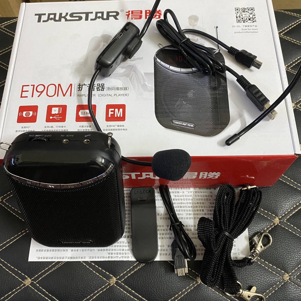 Bộ Máy trợ giảng không dây Takstar E190M Chính hãng có 1 micro nhỏ gọn âm thanh trung thực to rõ ràng  mic nhẹ không hú