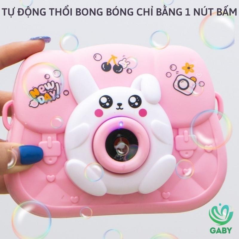 Máy thổi bong bong bóng hình túi xách động vật dễ thương tặng kèm 3 pin AA GABY Máy ảnh bắn bong bóng tự động phát nhạc