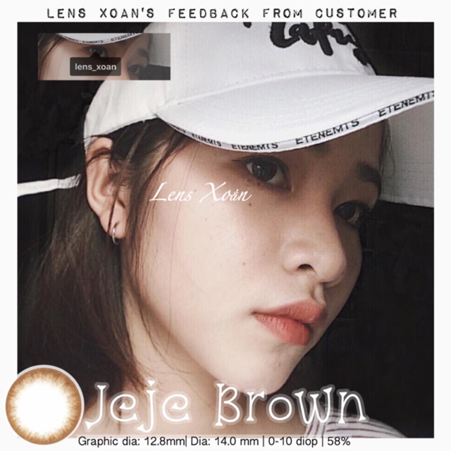 Áp tròng JEJE BROWN- OLENS ( LENS XOẮN): NÂU TRONG TỰ NHIÊN